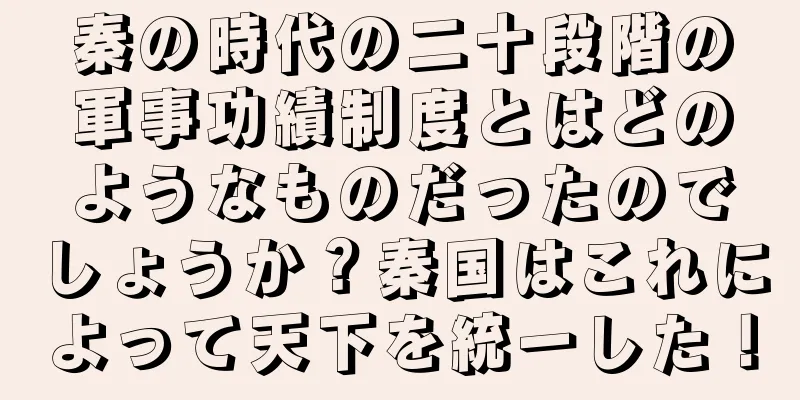 秦の時代の二十段階の軍事功績制度とはどのようなものだったのでしょうか？秦国はこれによって天下を統一した！