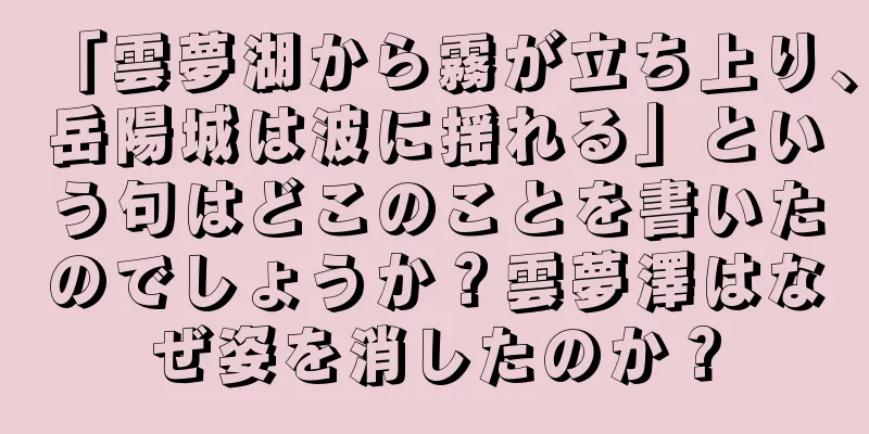 「雲夢湖から霧が立ち上り、岳陽城は波に揺れる」という句はどこのことを書いたのでしょうか？雲夢澤はなぜ姿を消したのか？