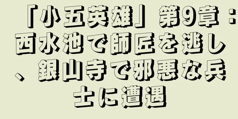 「小五英雄」第9章：西水池で師匠を逃し、銀山寺で邪悪な兵士に遭遇
