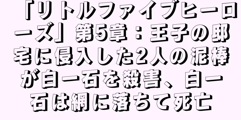 「リトルファイブヒーローズ」第5章：王子の邸宅に侵入した2人の泥棒が白一石を殺害、白一石は網に落ちて死亡