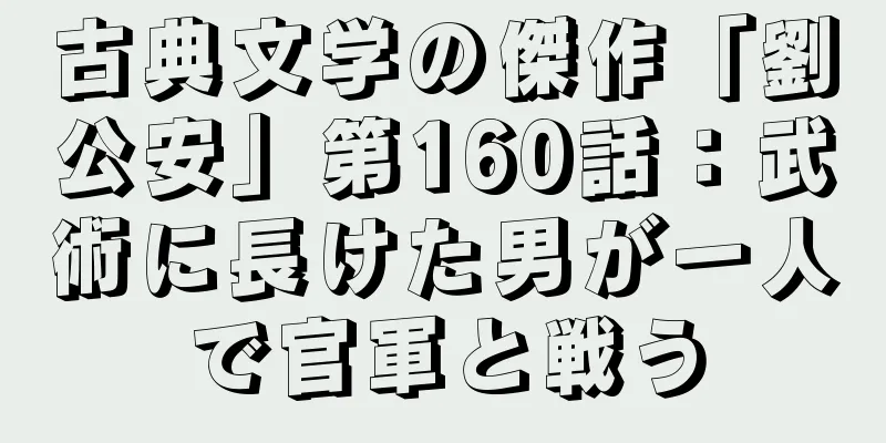 古典文学の傑作「劉公安」第160話：武術に長けた男が一人で官軍と戦う