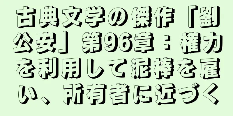 古典文学の傑作「劉公安」第96章：権力を利用して泥棒を雇い、所有者に近づく