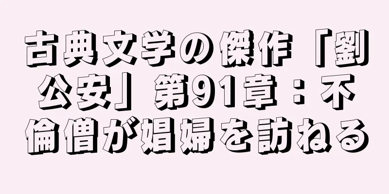 古典文学の傑作「劉公安」第91章：不倫僧が娼婦を訪ねる