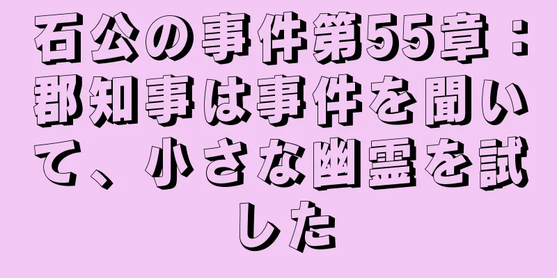 石公の事件第55章：郡知事は事件を聞いて、小さな幽霊を試した