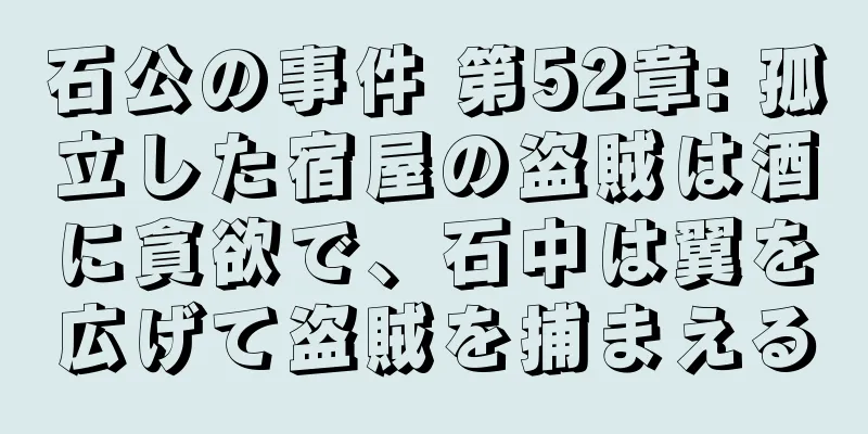 石公の事件 第52章: 孤立した宿屋の盗賊は酒に貪欲で、石中は翼を広げて盗賊を捕まえる