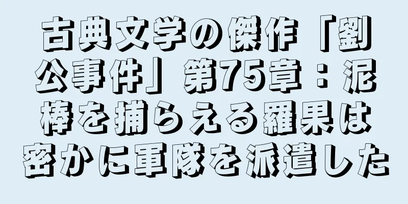 古典文学の傑作「劉公事件」第75章：泥棒を捕らえる羅果は密かに軍隊を派遣した