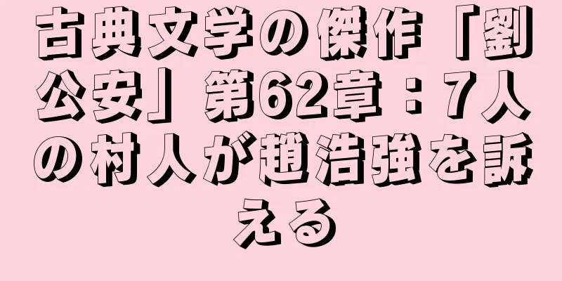 古典文学の傑作「劉公安」第62章：7人の村人が趙浩強を訴える