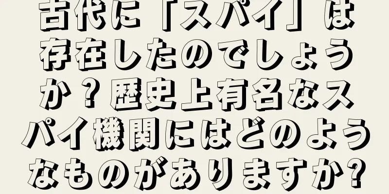 古代に「スパイ」は存在したのでしょうか？歴史上有名なスパイ機関にはどのようなものがありますか?