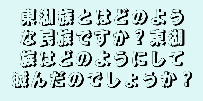 東湖族とはどのような民族ですか？東湖族はどのようにして滅んだのでしょうか？