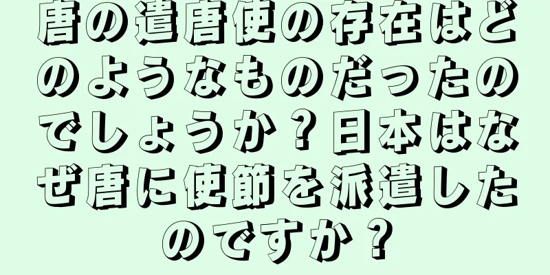 唐の遣唐使の存在はどのようなものだったのでしょうか？日本はなぜ唐に使節を派遣したのですか？