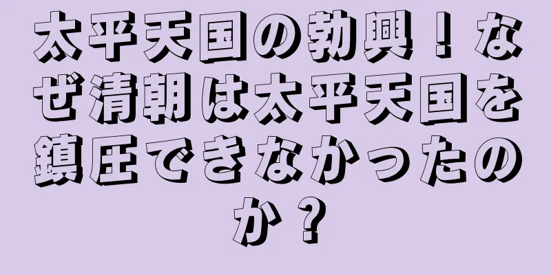 太平天国の勃興！なぜ清朝は太平天国を鎮圧できなかったのか？