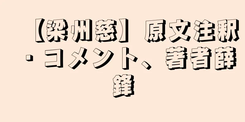 【梁州慈】原文注釈・コメント、著者薛鋒