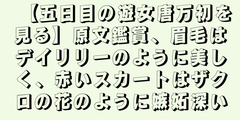 【五日目の遊女唐万初を見る】原文鑑賞、眉毛はデイリリーのように美しく、赤いスカートはザクロの花のように嫉妬深い