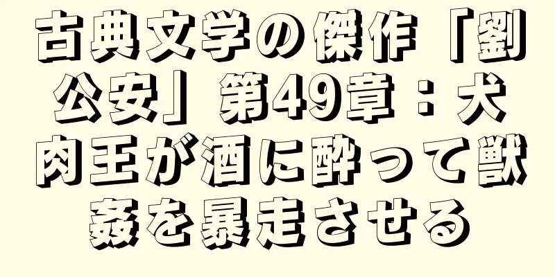 古典文学の傑作「劉公安」第49章：犬肉王が酒に酔って獣姦を暴走させる