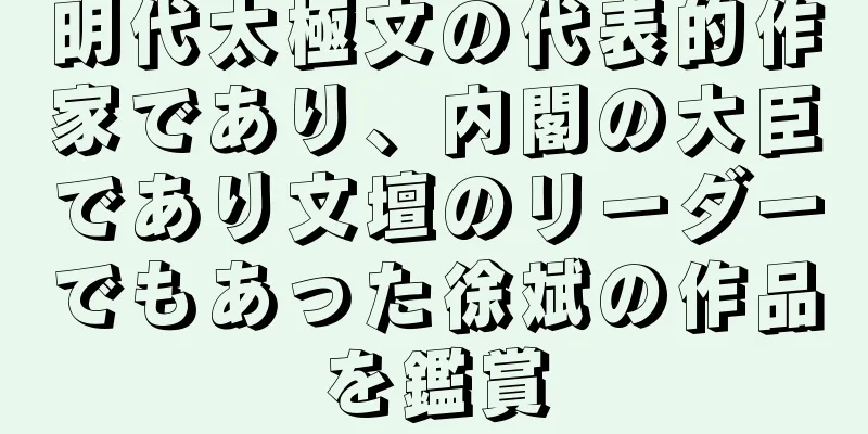 明代太極文の代表的作家であり、内閣の大臣であり文壇のリーダーでもあった徐斌の作品を鑑賞