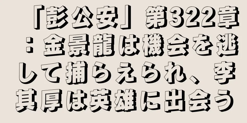 「彭公安」第322章：金景龍は機会を逃して捕らえられ、李其厚は英雄に出会う