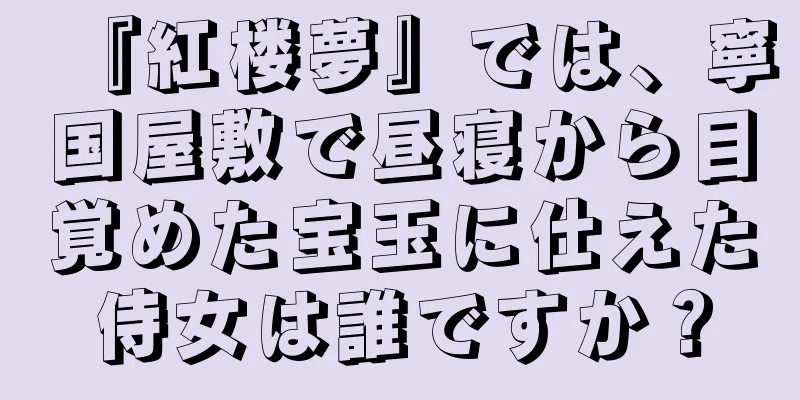 『紅楼夢』では、寧国屋敷で昼寝から目覚めた宝玉に仕えた侍女は誰ですか？