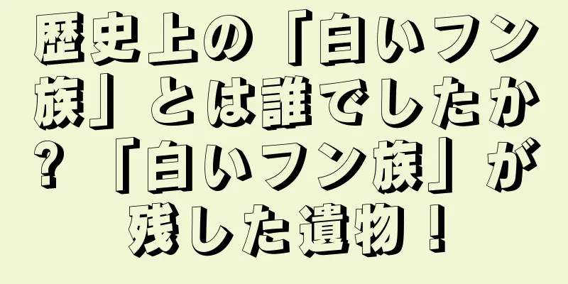 歴史上の「白いフン族」とは誰でしたか? 「白いフン族」が残した遺物！