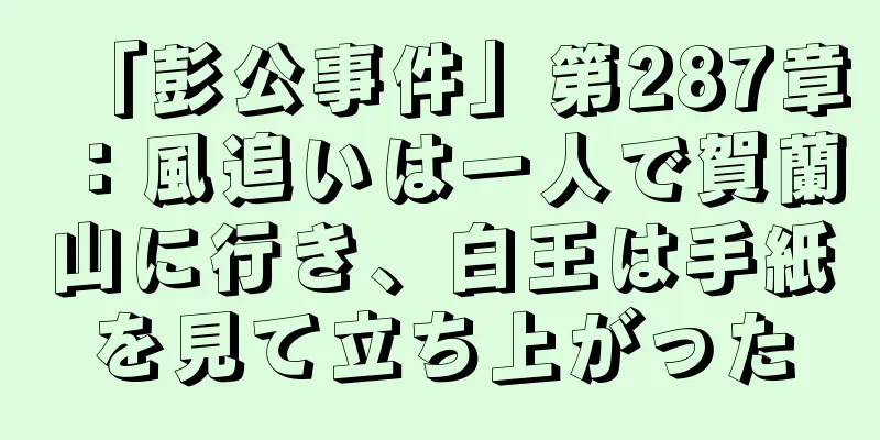 「彭公事件」第287章：風追いは一人で賀蘭山に行き、白王は手紙を見て立ち上がった