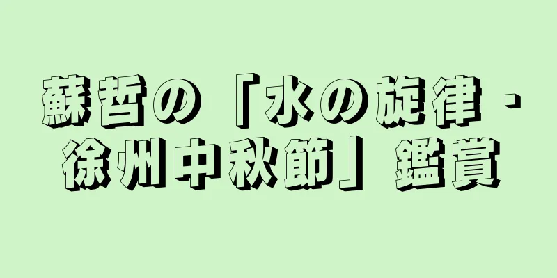 蘇哲の「水の旋律・徐州中秋節」鑑賞
