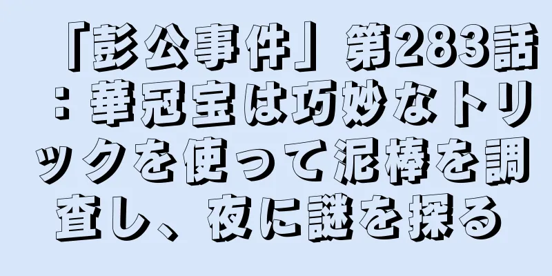 「彭公事件」第283話：華冠宝は巧妙なトリックを使って泥棒を調査し、夜に謎を探る