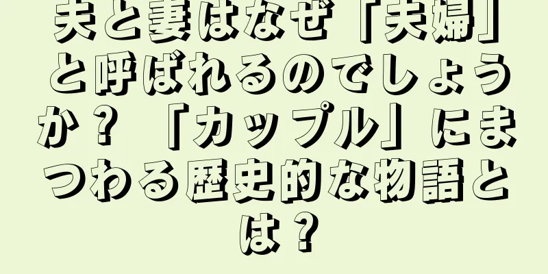 夫と妻はなぜ「夫婦」と呼ばれるのでしょうか？ 「カップル」にまつわる歴史的な物語とは？
