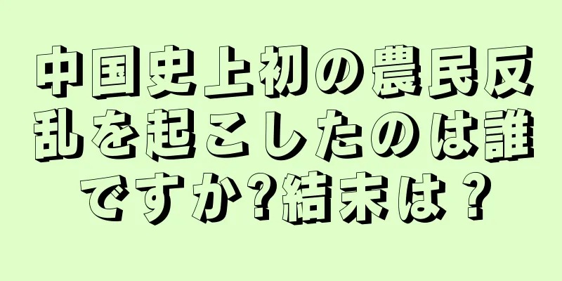 中国史上初の農民反乱を起こしたのは誰ですか?結末は？