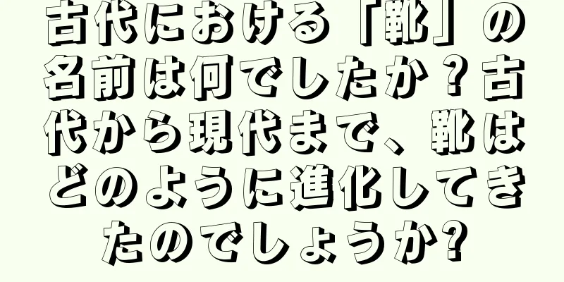 古代における「靴」の名前は何でしたか？古代から現代まで、靴はどのように進化してきたのでしょうか?