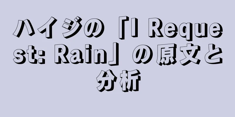 ハイジの「I Request: Rain」の原文と分析
