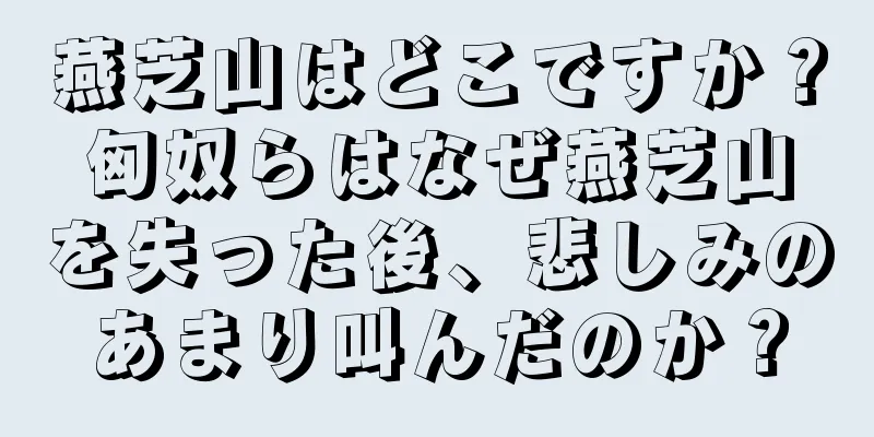 燕芝山はどこですか？匈奴らはなぜ燕芝山を失った後、悲しみのあまり叫んだのか？