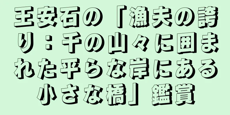 王安石の「漁夫の誇り：千の山々に囲まれた平らな岸にある小さな橋」鑑賞