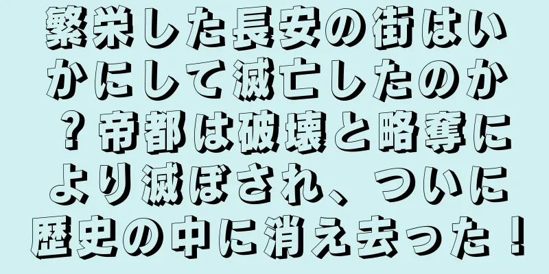 繁栄した長安の街はいかにして滅亡したのか？帝都は破壊と略奪により滅ぼされ、ついに歴史の中に消え去った！