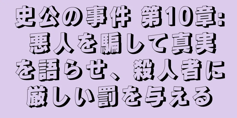史公の事件 第10章: 悪人を騙して真実を語らせ、殺人者に厳しい罰を与える