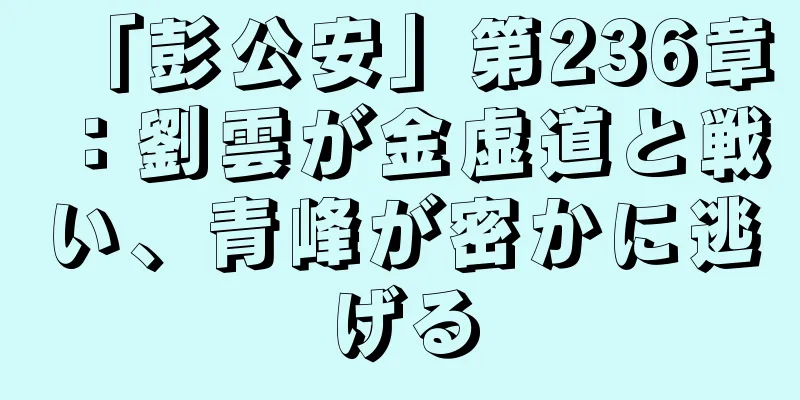 「彭公安」第236章：劉雲が金虚道と戦い、青峰が密かに逃げる