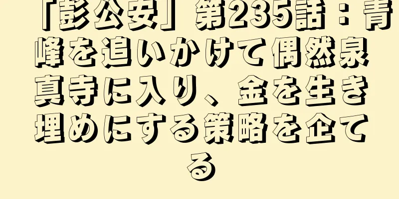 「彭公安」第235話：青峰を追いかけて偶然泉真寺に入り、金を生き埋めにする策略を企てる