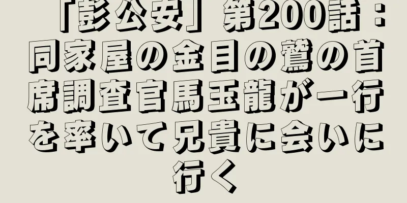 「彭公安」第200話：同家屋の金目の鷲の首席調査官馬玉龍が一行を率いて兄貴に会いに行く