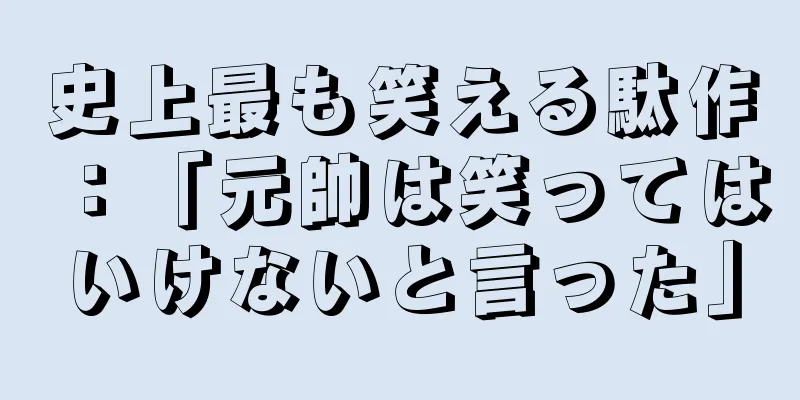 史上最も笑える駄作：「元帥は笑ってはいけないと言った」