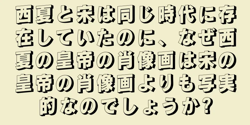 西夏と宋は同じ時代に存在していたのに、なぜ西夏の皇帝の肖像画は宋の皇帝の肖像画よりも写実的なのでしょうか?