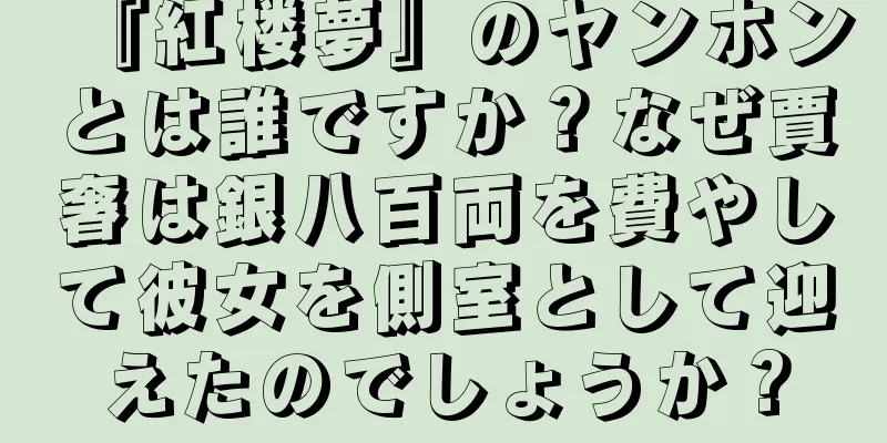 『紅楼夢』のヤンホンとは誰ですか？なぜ賈奢は銀八百両を費やして彼女を側室として迎えたのでしょうか？
