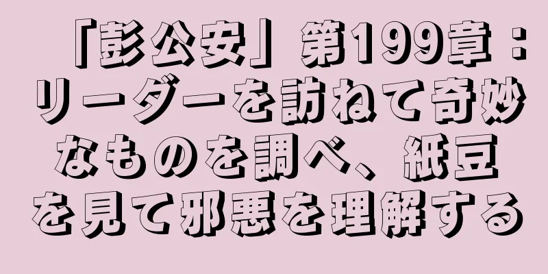 「彭公安」第199章：リーダーを訪ねて奇妙なものを調べ、紙豆を見て邪悪を理解する