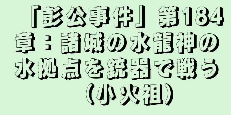 「彭公事件」第184章：諸城の水龍神の水拠点を銃器で戦う（小火祖）