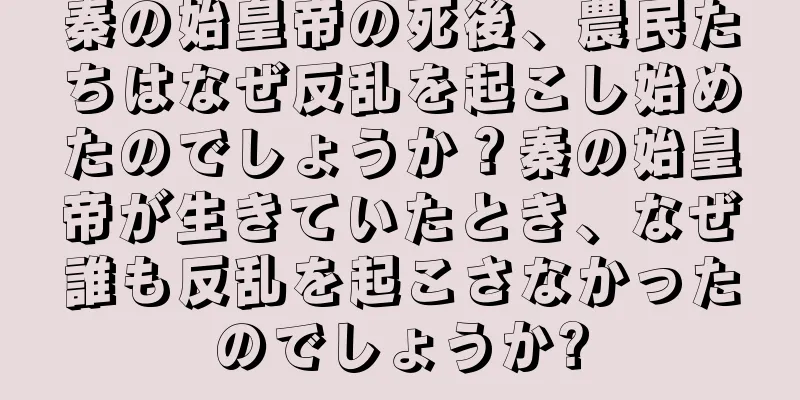 秦の始皇帝の死後、農民たちはなぜ反乱を起こし始めたのでしょうか？秦の始皇帝が生きていたとき、なぜ誰も反乱を起こさなかったのでしょうか?