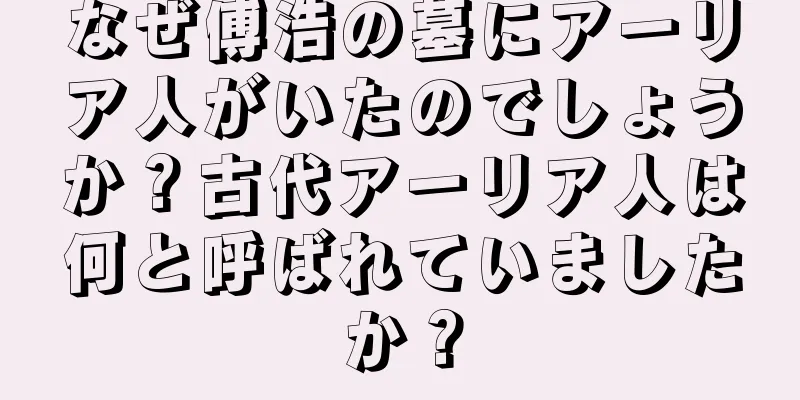 なぜ傅浩の墓にアーリア人がいたのでしょうか？古代アーリア人は何と呼ばれていましたか？