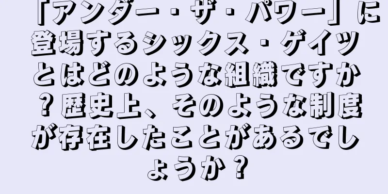 「アンダー・ザ・パワー」に登場するシックス・ゲイツとはどのような組織ですか？歴史上、そのような制度が存在したことがあるでしょうか？