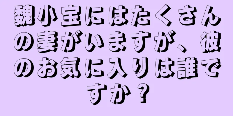 魏小宝にはたくさんの妻がいますが、彼のお気に入りは誰ですか？