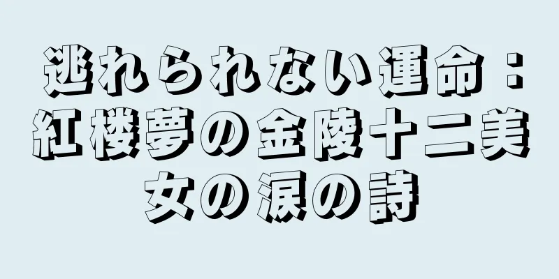 逃れられない運命：紅楼夢の金陵十二美女の涙の詩