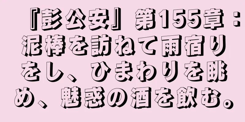 『彭公安』第155章：泥棒を訪ねて雨宿りをし、ひまわりを眺め、魅惑の酒を飲む。