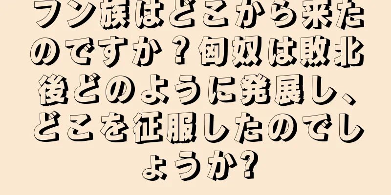 フン族はどこから来たのですか？匈奴は敗北後どのように発展し、どこを征服したのでしょうか?