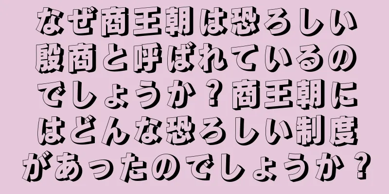 なぜ商王朝は恐ろしい殷商と呼ばれているのでしょうか？商王朝にはどんな恐ろしい制度があったのでしょうか？