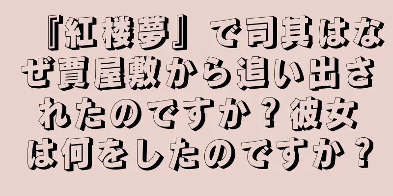 『紅楼夢』で司其はなぜ賈屋敷から追い出されたのですか？彼女は何をしたのですか？